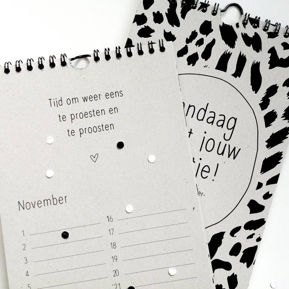 Zoedt Verjaardagskalender grijsboard