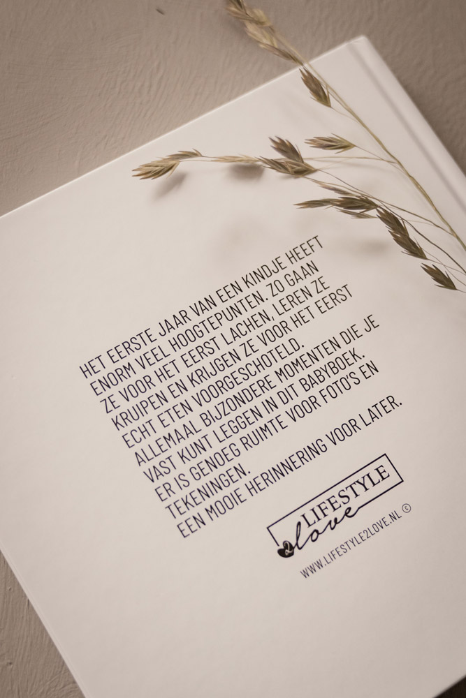 Lifestyle2Love Babyboek - Mijn eerste jaar - Hart