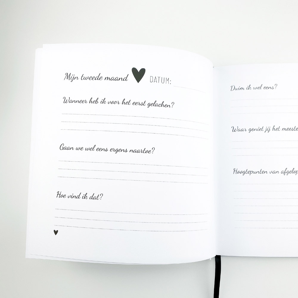 Lifestyle2Love Babyboek - Mijn eerste jaar - Hart