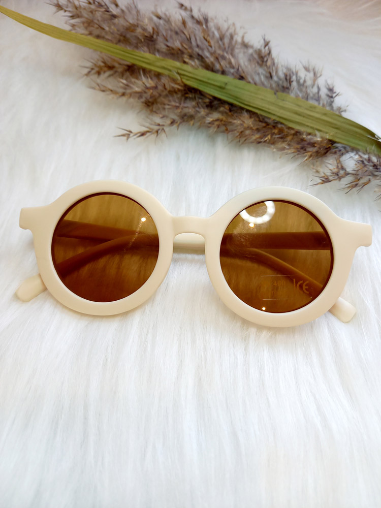 Zonnebril retro kids Cream