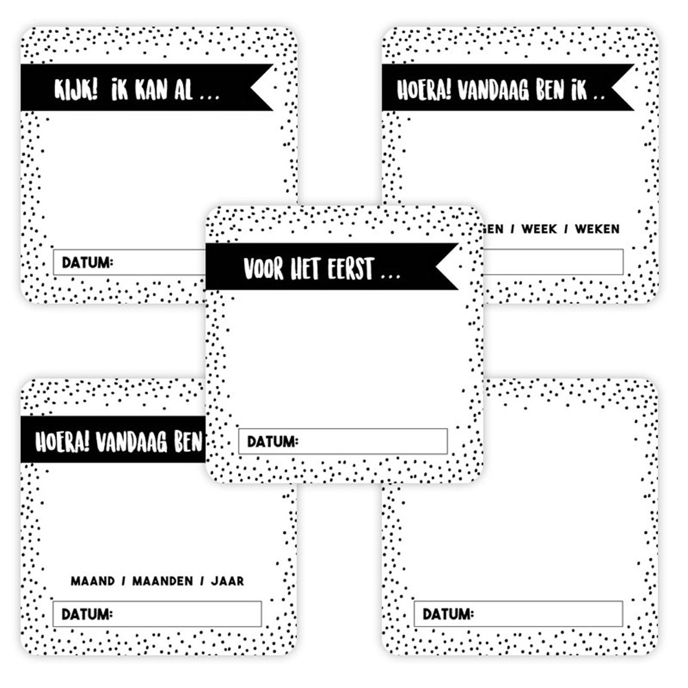 Hippekaartjes Mijlpaalkaarten uitwisbaar met stift